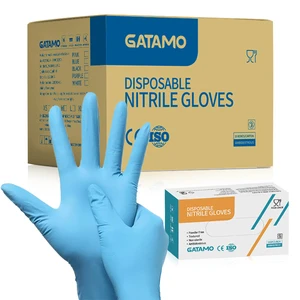 SN047 4mil 6mil Exam Nitrile Gloves Box Examination Food Guantes De Nitrilo Pure Blue Disposable Powder Free Nitrile Gloves