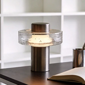 Modern Crystal Glass Table Lamp LED Ambient Light Luxury Decorative Bedside Lamp