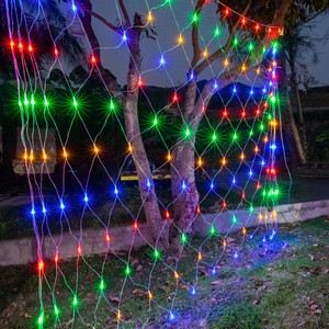 Net Mesh Light House Lighting Solution 1.5m X 1.5m 96LED IP44 Waterproof Warm White Christmas Net Lights with 1-Year Warranty