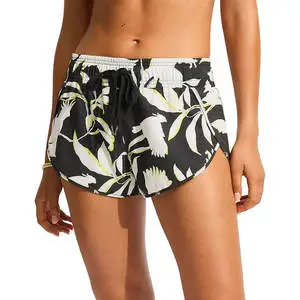 OEM Custom Women's Quick Dry Casual Board Beach Shorts New Sublimated Polyester Fabric Pocket Decoration Printed Swim Shorts