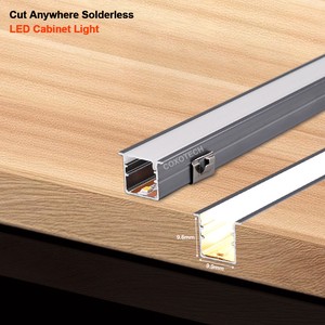 Free Cutting Soldering Recessed Recess LED Strip Light With Aluminum Liner Profile Embedded 12V 24V Mini Track Cabinet Light