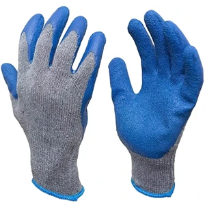 Heavy-Duty Safety Gloves with Non-Slip Wrinkled Coating Latex Work Gloves Made in China