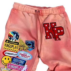 Mens Graphic Patch Sweatpants Relaxed Fit Fleece Jogger Pants Streetwear Bold Print Casual Lounge Bottoms Comfortable Wear