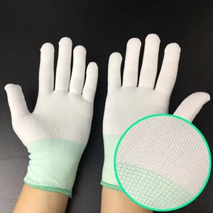 Custom No. 13 Seamless Knitted Gloves Natural White Polyester Safety Work Gloves Abrasion Resistance Breathable 24CM Length for