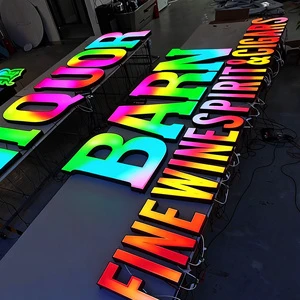 Event Backdrop Custom RGB Letter LED Illuminated Sign Frontlit Acrylic 3D Advertising Signs Channel Letterfor Decoration