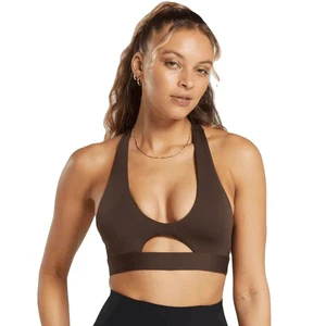 Plus Size Front Cutout Design Compression Sports Bra for Women Workout Fitness Sports Bra Yoga Top Crop