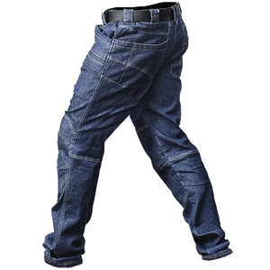 Men's Tactical Cargo Pants Waterproof Multi-Pocket Outdoor Hiking Work Trousers Breathable Wear-Resistant Denim