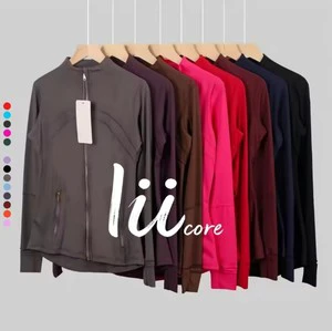 High Quality Yoga Set for Women, Seamless Breathable Nylon Spandex Fitness Yoga Jacket, Quick Drying Stand up Collar Jacket