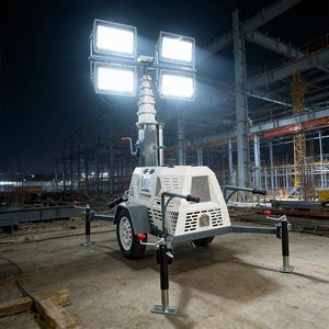 Compact Portable Light Tower With Telescopic Mast For Easy Setup And Transport Portable Light Tower
