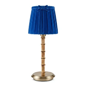 Rechargeable Wedding Table Lamp, Shade with Bamboo Base, Customizable Battery Capacity for Indoor/Outdoor Event Decoration