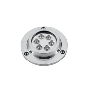 6 LED White Underwater Fishing Lamp IP68 & IP65 Rated Attracts Fish with Green Yellow & Blue Light 600 Lumens Made of Aluminium