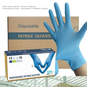 Disposable Food-Grade Nitrile Gloves Powder Free Durable 3.5g 4.5g 6g Black White Blue Pink Safety Pure Nitrile Gloves