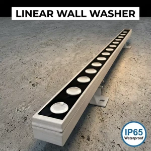 18W 24W 36W Aluminum LED Wall Washer Light IP65 Waterproof DMX512 RGBW Outdoor Linear Facade Light