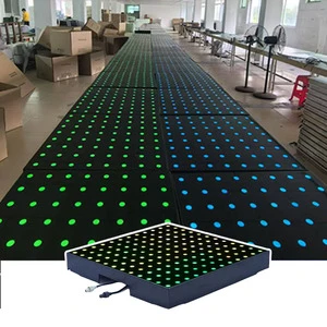 Modern Wedding Popping Portable Outdoor Interactive Led Dance Floor With Smart Wireless Magnet Rotating Controller