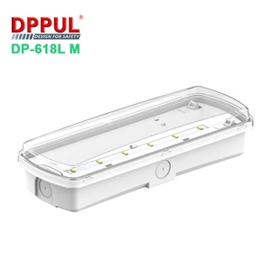 Rechargeable Ni-Cd Battery Cold White IP65 Plastic Waterproof Emergency Bulkhead Lamp LED 6000K 3H Operation 2-Year Warranty