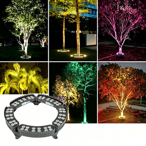 Factory Price IP66 Waterproof 48W RGBW LED Tree Ring Light Outdoor Landscape Hug Tree Lamp For Garden Decorative