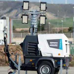 Atlas Copco HiLight Mi+ G Mobile LED Light Tower Portable Diesel Construction Lighting