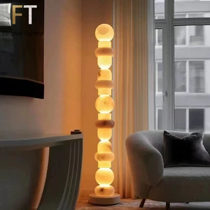Alabaster Floor Lamp Light Luxury Designer Living Room Marble Stone Floor Standing Lamps