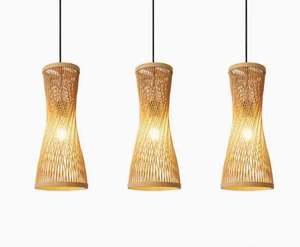 Bamboo Rattan Lampshade for Unique Home Decor Lighting Rattan Pendant Light Bamboo Weaving Lamp