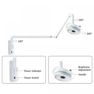 Vet Examination Light Led Surgical Light Shadowless Lamp Wall Mounted Medical Operation Light