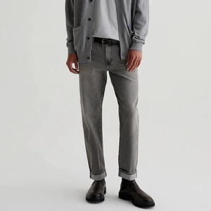 Factory Heavyweight Stretch Breathable Male Denim Trousers Classic Slim Straight Mens Jeans