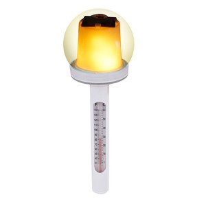Best Seller Pool & Accessories Pool of Unique Floating LED Water Thermometer Within Solar Panel Automatic Charging Flame Light