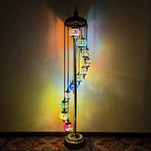 Indoor Lighting Mosaic Glass Floor Lamps Standing for Home Decor Glass Floor Lamps