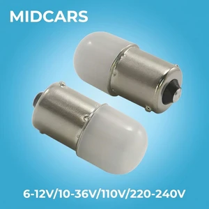 Frosted T16 Industrial LED Indicator Bulbs 110V 220VAC BA15S BA15D Machine Signal Warning Tower Lights Replacement Long Lifespan