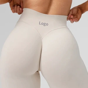 2026 Custom Logo Spandex Sportswear High Waist Yoga Pants Gym Workout Tight Fitness Butt Lift Leggings for Women Four-Way Solid