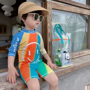 Boys Swimsuit 2025 New Popular Children's One-piece Quick-drying Swimsuit Swimming Cute and Comfortable Boy Swimsuit