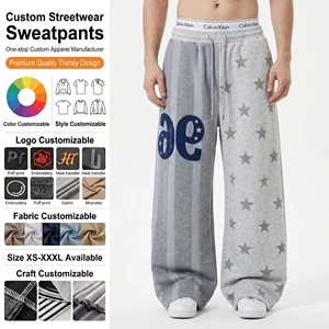 Custom Wrinkle Resistant All Over Print Drawstring Woven Sweatpants Polyester Men's Casual Street Bottoms