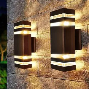 IP65 Modern Home Lighting up and Down Sconce/Outdoor Light/Hotel Villa Exterior Mounted Waterproof Garden Light ABS Wall Light