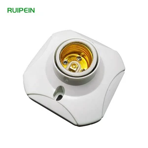 E27 6A 230V Industrial & Hospital Use Lamp Socket with Screw Style Plastic Bulb Base 1 Outlet RUIPEIN