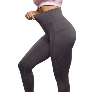 Hot New Women's Yoga Pants Solid Pattern Compression Leggings with Elastic Waist Closure