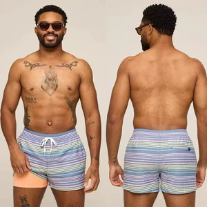 High Quality 1 Piece Men's Beach Trunk Shorts Quick Dry Swimwear OEM Wholesale Bulk Customize Front Logo