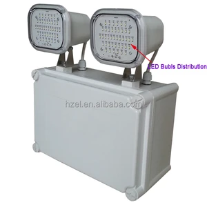 High Quality Automatic Lighting CE IP65 Dual Head Emergency Light Rechargeable Double Head Lamp Office Fire Exit Emergency Light