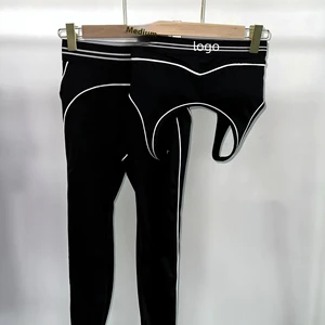 Ready Stock Custom Logo Seamless Pilates Yoga Set Women 2 Piece Sports Bra & Slim Leggings Gym Fitness Activewear
