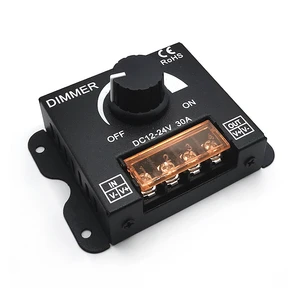 LED Strip Light Led bar Dimmer Brightness Adjuster 12V/24V 30A Dimmer Rotary Switch