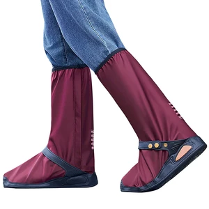 Durable Reusable Waterproof Shoe Covers High-Tube Reflective Safety Rain Boot Protectors for Outdoor Sports and Travel