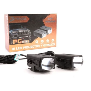 Dual Color Light Laser Car Grill Light 3000K 6000K 22W Car Spotlights Led Grille Lights DRL Led Driving Light
