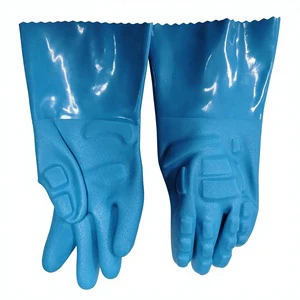 Wholesale Custom Anti-Cut Anti-Impact PVC TPR Gloves Waterproof Chemical Resistant Heavy Duty Construction Safety Work Gloves