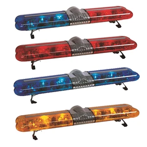 Long Life Warning Emergency Road Safety Amber Red Blue Rotating Halogen Lightbar with Built in Speaker