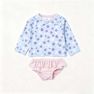 Custom Girls' Swimwear with UV Protection and Print Pattern Burkini & Beachwear Styles for Kids