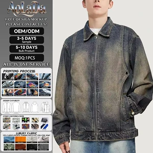 High Quality Wash Denim Jeans Jacket Mens Plain Denim Jackets for Men Women Denim Jacket Unisex