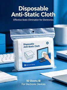 Disposable Antistatic Solid Cleanroom Cloth for Household Chemical Use