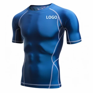 Custom Made Sun UV Protection Beach Surf Swim Shirt Men Rash Guard Breathable Short Sleeve Rashguard Women Surfing