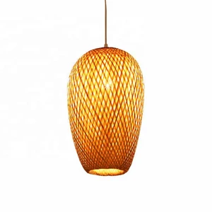 Modern Bamboo Lantern Bamboo Woven Lamps Shape for Home Decorative the Chandelier Lampshade From China
