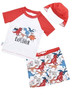 Kids Swimsuit, Infant Toddler Bathing Short Sleeve Swimwear, Kids Reusable Swim Diaper with Matching Top OEM and ODM