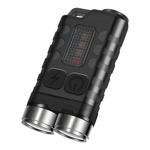 BORUiT V3 Portable Keychain Led Flashlight with 10 Modes Mini Torch Emergency Warning Light With Strong Magnetic IP65 Waterproof