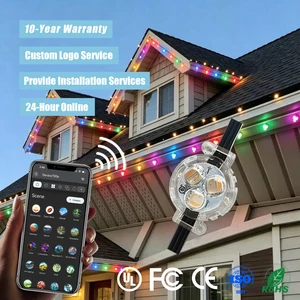 12V 24V 36V Pixel Point Light IP68 Permanent Outdoor Christmas Holiday Lighting 300ft 400ft Aluminum Track Lights for Building